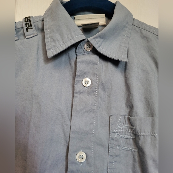 Diesel Boys Button Down Dress Shirt with Pocket Size 5 - Picture 4 of 8